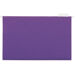 UNIVERSAL - 9-1/2x11-3/4", Legal, Violet, Hanging File Folder - 11 Point Stock, 1/5 Tab Cut Location - Best Tool & Supply