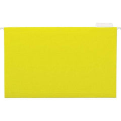 UNIVERSAL - 9-1/2x11-3/4", Legal, Yellow, Hanging File Folder - 11 Point Stock, 1/5 Tab Cut Location - Best Tool & Supply