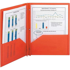 SMEAD - 11 x 8-1/2", Letter Size, Red, Two Pocket Folder - Best Tool & Supply