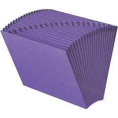 SMEAD - 12 x 10", Letter Size, Purple, A-Z Indexed Expanding Files - Assorted Tab Cut Location - Best Tool & Supply