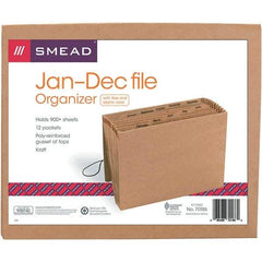 SMEAD - 12 x 10", Letter Size, Kraft, Expansion Folders - Assorted Tab Cut Location - Best Tool & Supply