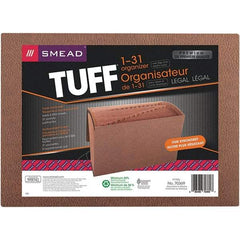 SMEAD - 15 x 10", Legal, Redrope, 1-31 Indexed Expanding Files - Assorted Tab Cut Location - Best Tool & Supply