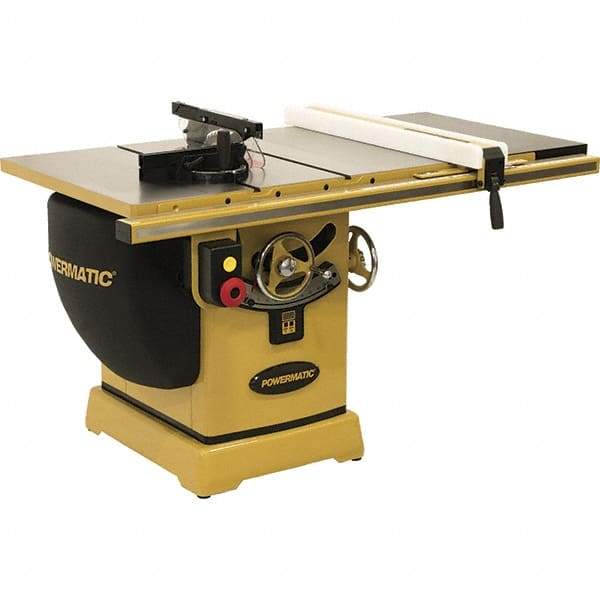 Powermatic - 10" Blade Diam, 5/8" Arbor Diam, 1 Phase Table Saw - 3 hp, 230 Volt, 11-1/4" Cutting Depth - Best Tool & Supply