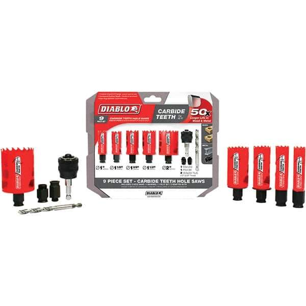 Freud - Hole Saw Kits Minimum Saw Diameter (Inch): 1 Maximum Saw Diameter (Inch): 2 - Best Tool & Supply