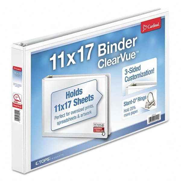 Cardinal - Ring Binders Binder Type: View Capacity: 1" - Best Tool & Supply