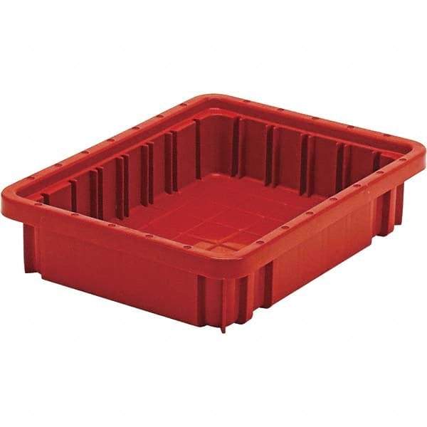 Quantum Storage - 20 Lb Load Capacity Red Polypropylene Dividable Container - Stacking, 2-1/2" Long x 8.3" Wide x 16-1/2" High - Best Tool & Supply