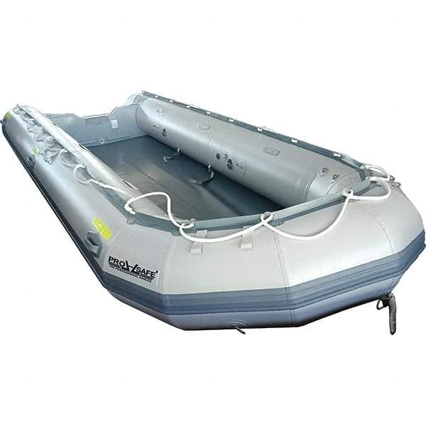 PRO-SAFE - Emergency Preparedness Supplies Type: Rescue Boat Contents/Features: Transom Style; Carry Bag; Foot Pump; (2) Oars; Repair Kit; (2) Aluminum Bench Seats; 12 Person - Best Tool & Supply