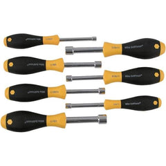 Wiha - 7 Piece, 3/16 to 1/2" Nut Driver Set - Hollow Shaft, Cushion Grip Handle - Best Tool & Supply