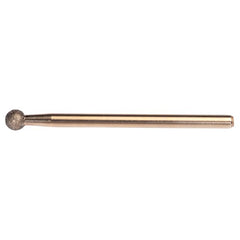 1/4″ Electroplated CBN Mandrel 100 Grit Spherical Ball end - Best Tool & Supply