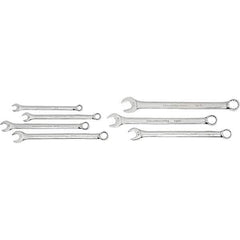 GearWrench - 7 Piece, 3/8" to 3/4", 12 Point Ratcheting Combination Wrench Set - Inch Measurement Standard, Chrome Finish, Comes in Nylon Roll - Best Tool & Supply