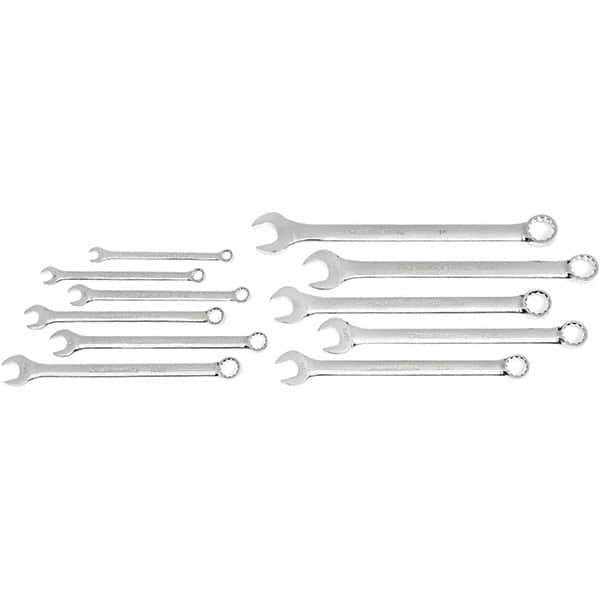 GearWrench - 11 Piece, 3/8" to 1", 12 Point Ratcheting Combination Wrench Set - Inch Measurement Standard, Chrome Finish, Comes in Nylon Roll - Best Tool & Supply