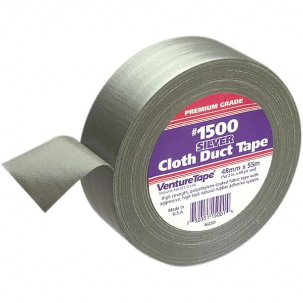 3M - 55m x 48mm x 10 mil Silver Polyethylene Cloth Duct Tape - Best Tool & Supply