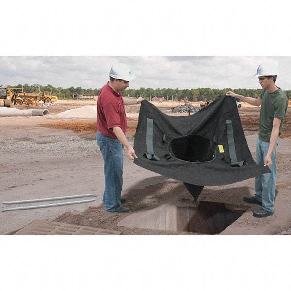 UltraTech - 5' Long x 5' Wide, Nonwoven Polypropylene Geotextile Drain Guard - Black, Use for Stormwater/Construction Compliance - Best Tool & Supply