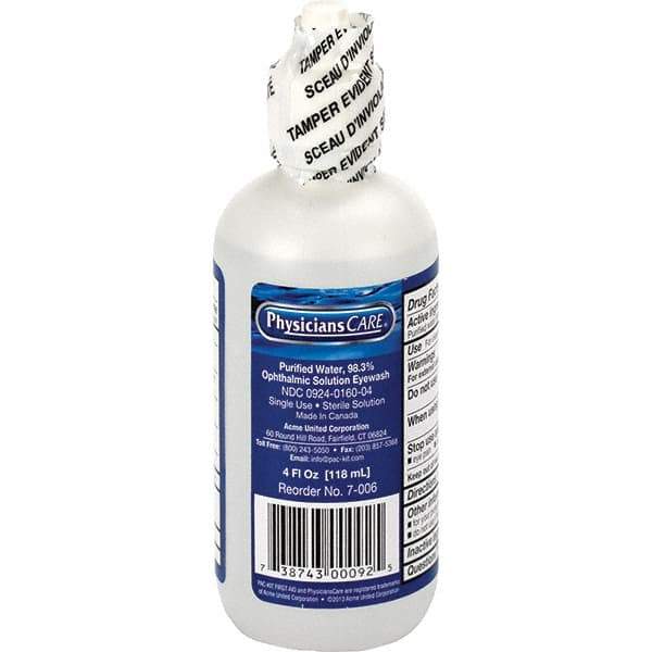 PRO-SAFE - 4 oz, Disposable Eyewash Bottle - Approved by ANSI Spec - ANSI Z308.1-2015 - Best Tool & Supply