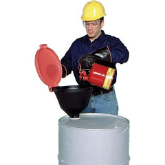 UltraTech - 11" High x 13" Diam, Polyethylene, Burp Free Funnel - 5 Gal Drum/Pail Capacity - Best Tool & Supply