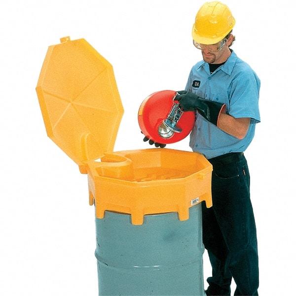 UltraTech - 11" High x 29" Diam, Polyethylene, Funnel with Cover - 5 Gal Drum/Pail Capacity - Best Tool & Supply