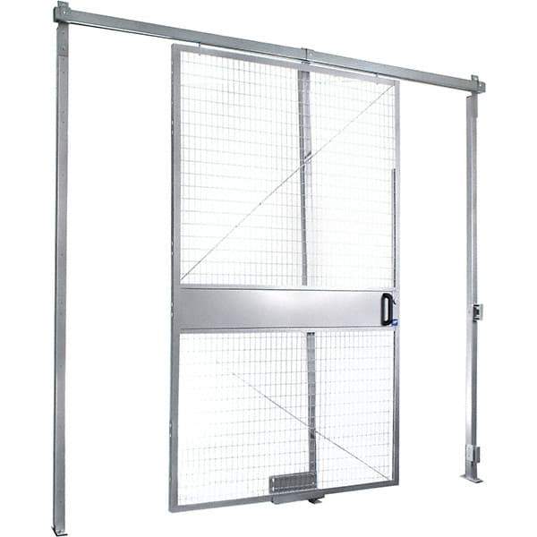 Folding Guard - 4' Wide x 8' High, Sliding Door for Temporary Structures - Welded Wire - Best Tool & Supply