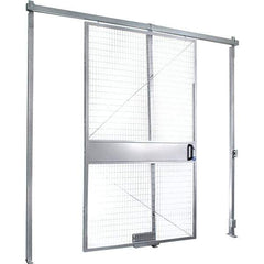 Folding Guard - 8' Wide x 8' High, Sliding Door for Temporary Structures - Welded Wire - Best Tool & Supply