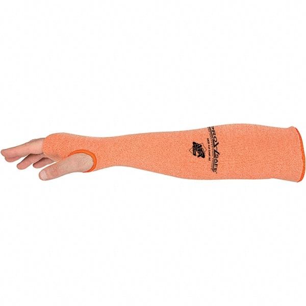 PRO-SAFE - Size Universal, Hi-Viz Orange ATA Cut Resistant Sleeve - 18" Long Sleeve, Cut Resistance Level A4, Elastic Opening at Both Ends, Made with Thumb Hole - Best Tool & Supply