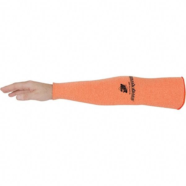 PRO-SAFE - Size Universal, Hi-Viz Orange ATA Cut Resistant Sleeve - 18" Long Sleeve, Cut Resistance Level A4, Elastic Opening at Both Ends - Best Tool & Supply