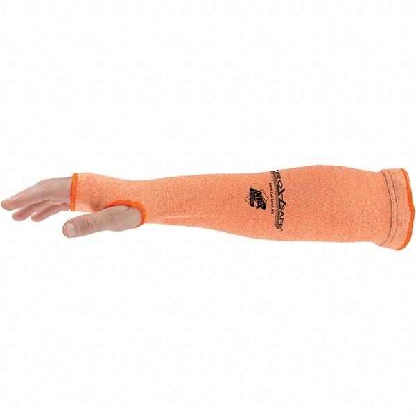 PRO-SAFE - Size Universal, Hi-Viz Orange ATA Cut Resistant Sleeve - 18" Long Sleeve, Cut Resistance Level A4, Elastic Opening at Both Ends, Made with Thumb Hole - Best Tool & Supply