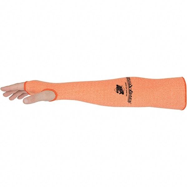 PRO-SAFE - Size Universal, Hi-Viz Orange ATA Cut Resistant Sleeve - 24" Long Sleeve, Cut Resistance Level A4, Elastic Opening at Both Ends, Made with Thumb Hole - Best Tool & Supply