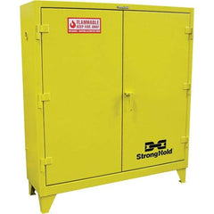 Strong Hold - Safety Cabinets   Hazardous Chemical Type: Flammable and Combustible Liquids    Color: Safety Yellow - Best Tool & Supply