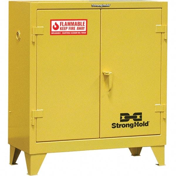 Strong Hold - Safety Cabinets   Hazardous Chemical Type: Flammable and Combustible Liquids    Color: Safety Yellow - Best Tool & Supply