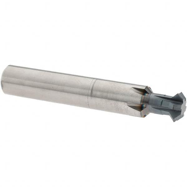 Accupro - 1/2° 1/2" Cut Diam, 0.187" Cut Width, 1/2" Shank, Solid Carbide Double-Angle Cutter - Best Tool & Supply