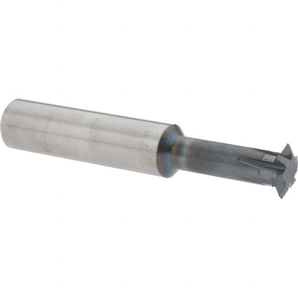 Accupro - 1/2° 1/2" Cut Diam, 0.109" Cut Width, 1/2" Shank, Solid Carbide Double-Angle Cutter - Best Tool & Supply