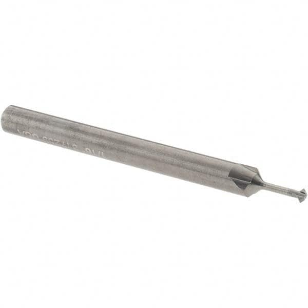 Accupro - 1/16° 1/16" Cut Diam, 0.031" Cut Width, 1/8" Shank, Solid Carbide Double-Angle Cutter - Best Tool & Supply