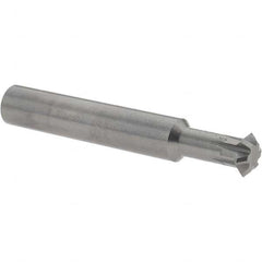 Accupro - 3/8° 3/8" Cut Diam, 1/8" Cut Width, 3/8" Shank, Solid Carbide Double-Angle Cutter - Best Tool & Supply