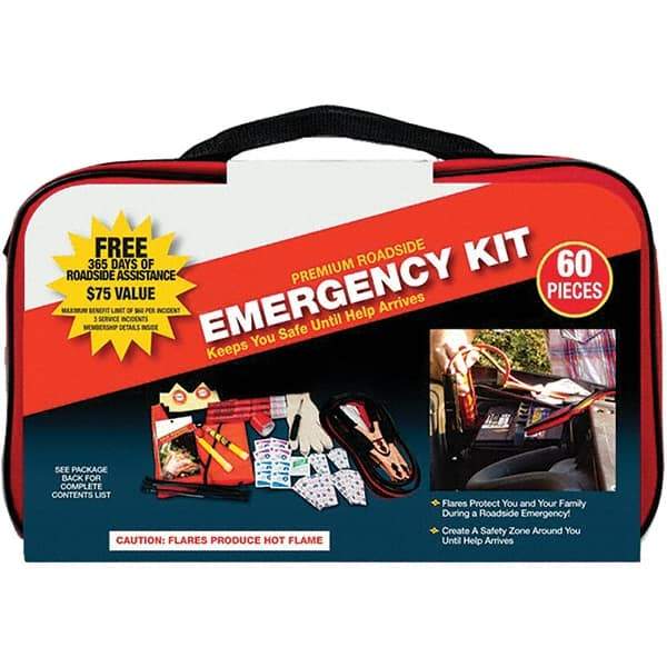 PRO-SAFE - Highway Safety Kits Type: Emergency Roadside Kit Number of Pieces: 60 - Best Tool & Supply