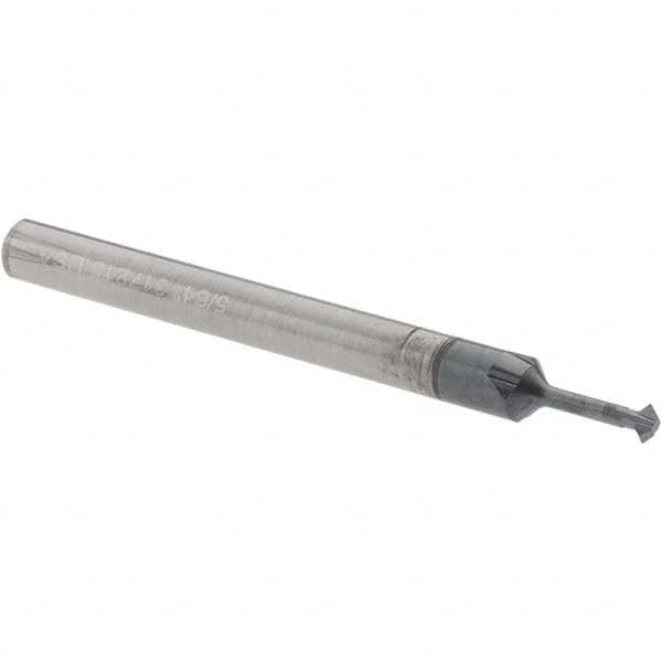 Accupro - 5/64° 5/64" Cut Diam, 0.039" Cut Width, 1/8" Shank, Solid Carbide Double-Angle Cutter - Best Tool & Supply