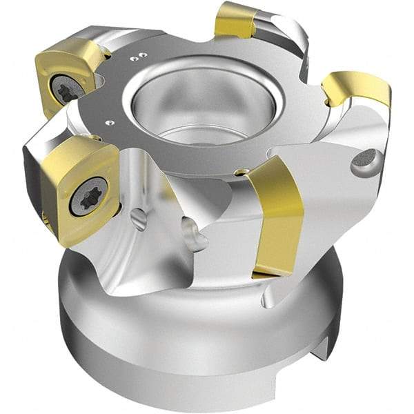 Seco - 5 Inserts, 37mm Cutter Diam, 1.8mm Max Depth of Cut, Indexable High-Feed Face Mill - 22mm Arbor Hole Diam, 0.4094" Keyway Width, 40mm High, R220.21-LP09 Toolholder, LPKT09 Inserts, Series High Feed - Best Tool & Supply