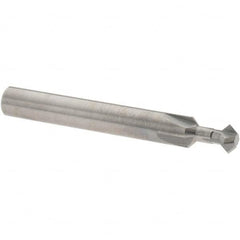 Accupro - 1/4° 1/4" Cut Diam, 1/8" Cut Width, 1/4" Shank, Solid Carbide Double-Angle Cutter - Best Tool & Supply