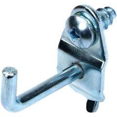 NMC - 1-1/8" Long Pegboard Hook - 1-1/8" Projection, 90° Bend, Steel - Best Tool & Supply