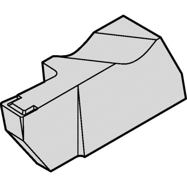 Kennametal - 4NGD K Grade KCU25, 5mm Cutting Width Carbide Grooving Insert - 1/2" Max Depth of Cut, Left Hand, 0.572mm Corner Radius, AlTiN Finish - Best Tool & Supply