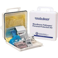 PRO-SAFE - Personal Protection Bloodborne Pathogen Kit - 2-3/4" Wide x 9-1/4" Deep x 9-1/4" High, Plastic Box - Best Tool & Supply