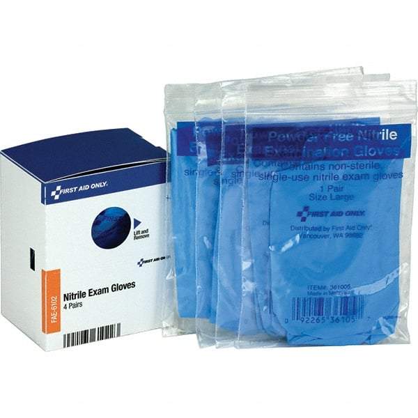 PRO-SAFE - Size L, 2 mil, Medical Grade, Powder Free Nitrile Disposable Gloves - Blue, Smooth, Ambidextrous - Best Tool & Supply