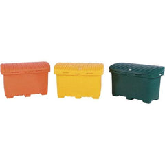 UltraTech - 15 Cu Ft, 350 Lb Load Capacity Green Polyethylene Tote Container - 48" Long x 31" Wide x 41.8" High, Lid Included - Best Tool & Supply