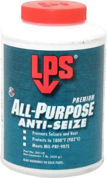 LPS - 1 Lb Can General Purpose Anti-Seize Lubricant - Molybdenum Disulfide, -65 to 1,800°F, Blue/Gray, Water Resistant - Best Tool & Supply