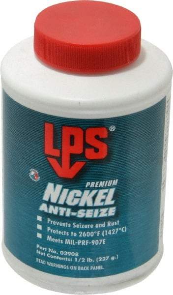 LPS - 0.5 Lb Can Extreme Temperature Anti-Seize Lubricant - Nickel, -65 to 2,600°F, Silver Gray, Water Resistant - Best Tool & Supply