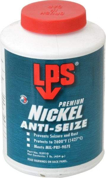 LPS - 1 Lb Can Extreme Temperature Anti-Seize Lubricant - Nickel, -65 to 2,600°F, Silver Gray, Water Resistant - Best Tool & Supply