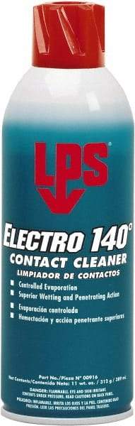 LPS - 11 Ounce Bottle Contact Cleaner - 144°F Flash Point, 15.14 kV Dielectric Strength, Flammable, Plastic Safe - Best Tool & Supply