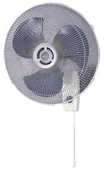 18″ Blade, 3,000 Max CFM, Oscilating Wall Fan 0.48 Amps, 110 Volts, 3 Speed