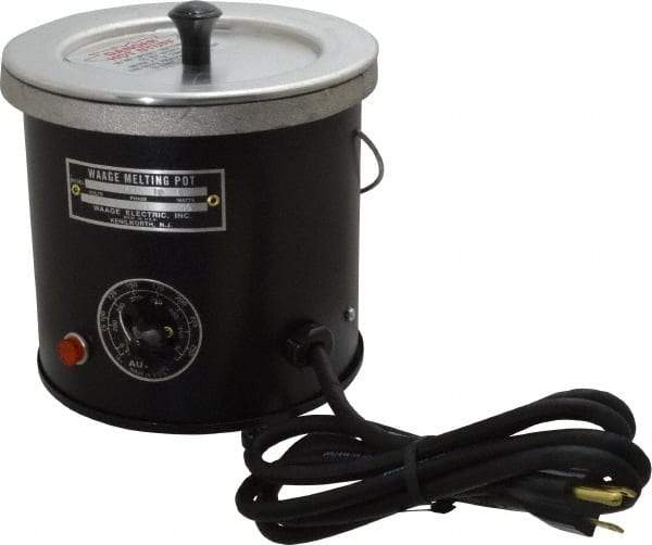 WAAGE - 1 Qt, 3-1/2" Deep, 150 to 450°F, Dip Coat Pot - 5" ID, 115 Volts, 600 Watts - Best Tool & Supply