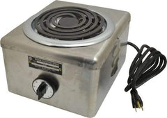 WAAGE - 10" Long x 8 Wide x 7" High, 115 Volt Hot Plate - 1 Burner, 1500 Watt, 13 Amps - Best Tool & Supply