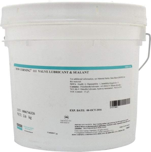 Dow Corning - 8 Lb Can Silicone/Moly Lubricant - White/Light Gray, -40°F to 392°F, Food Grade - Best Tool & Supply