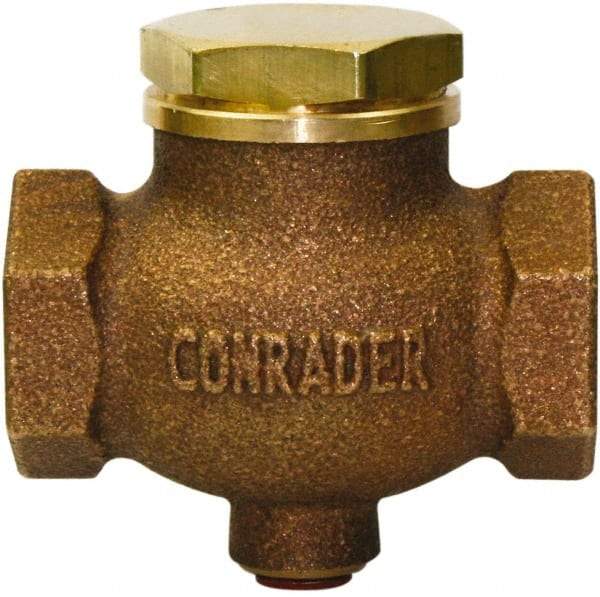 Conrader - 1-1/4" Bronze Check Valve - Inline, FNPT x FNPT - Best Tool & Supply